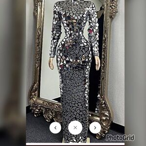 NWT AMEKANA MIRROR MAXI DRESS